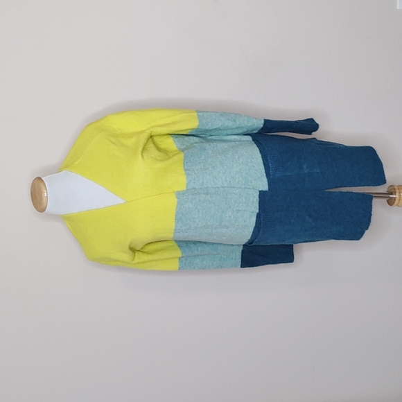 a new day Jackets & Blazers - A new day Teal, yellow, and blue extra small